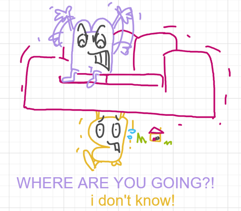 A panel from I've Been Everywhere, Man, episode nine of the Board Boards object show by Furretwalk/WalkingFurret.